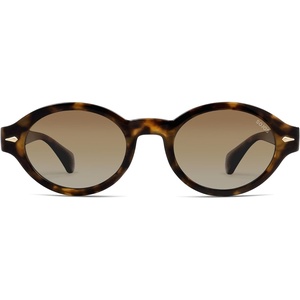 image:imageSOJOS Retro Oval Polarized Sunglasses for Women Men Chic Trendy 90s Sunnies Shades UV protection Sun Glasses SJ2630Tortoise Frame Brown Grading Lens