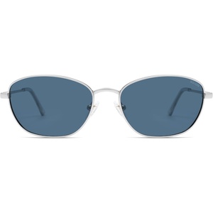image:imageSOJOS Retro Oval Polarized Sunglasses for Women Men Vintage 90s Style Womens Mens Sunnies Sun Glasses SJ1245SilverBlue