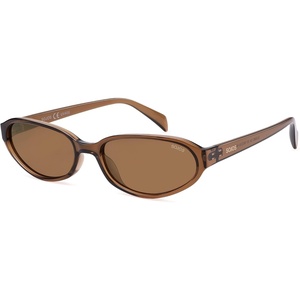 image:imageSOJOS Retro Oval Polarized Sunglasses for Women Trendy Cat Eye Chic Narrow Y2K Skinny Sunnies SJ2660BrownBrwon