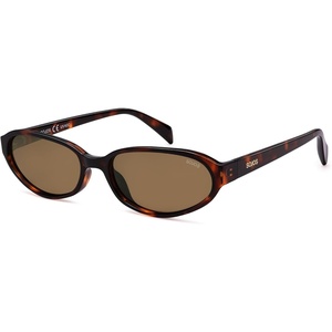 image:imageSOJOS Retro Oval Polarized Sunglasses for Women Trendy Cat Eye Chic Narrow Y2K Skinny Sunnies SJ2660TortoiseRetro Brown