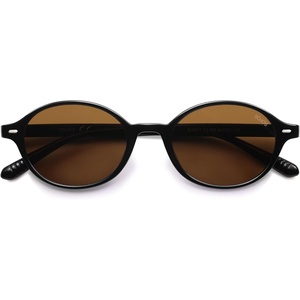 image:imageSOJOS Retro Oval Round Polarized Sunglasses Womens Mens Small Chic Vintage Trendy Sunnies SJ2611BlackBrown