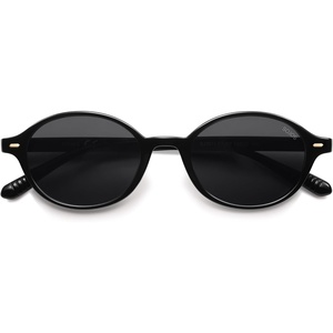 image:imageSOJOS Retro Oval Round Polarized Sunglasses Womens Mens Small Chic Vintage Trendy Sunnies SJ2611BlackGrey