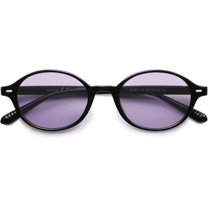 image:imageSOJOS Retro Oval Round Polarized Sunglasses Womens Mens Small Chic Vintage Trendy Sunnies SJ2611BlackPurple Tint