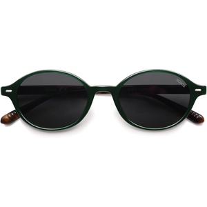 image:imageSOJOS Retro Oval Round Polarized Sunglasses Womens Mens Small Chic Vintage Trendy Sunnies SJ2611Dark GreenGrey