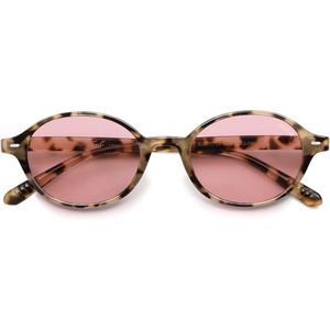 image:imageSOJOS Retro Oval Round Polarized Sunglasses Womens Mens Small Chic Vintage Trendy Sunnies SJ2611Light TortoisePink Tint
