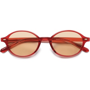 image:imageSOJOS Retro Oval Round Polarized Sunglasses Womens Mens Small Chic Vintage Trendy Sunnies SJ2611RedLight Yellow Tint