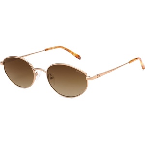 image:imageSOJOS Retro Oval Sunglasses for Women Men 90s Sunnies Lightweight Metal Frame Classic UV Protection Shades EliseBrownBrown