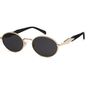 image:imageSOJOS Retro Oval Sunglasses for Women Men Trendy Sun Glasses Designer Inspired Classic Shades UV400 Protection SJ1224Gold