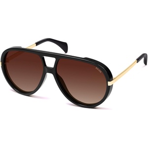 image:imageSOJOS Retro Oversized Aviator Polarized Sunglasses for Women Men Vintage Shield Large Shades SJ2657BlackBrown