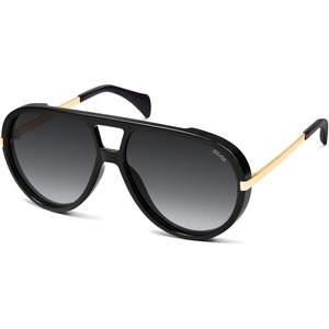 image:imageSOJOS Retro Oversized Aviator Polarized Sunglasses for Women Men Vintage Shield Large Shades SJ2657Shiny BlackGrey