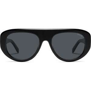 image:imageSOJOS Retro Oversized Aviator Polarized Sunglasses for Women Trendy Shades Vintage Style Chic Sun Glasses SJ2706Black  Grey Lens