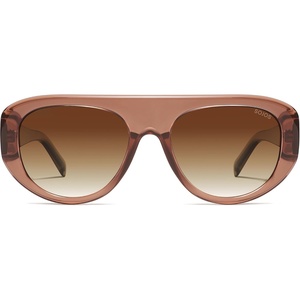 image:imageSOJOS Retro Oversized Aviator Polarized Sunglasses for Women Trendy Shades Vintage Style Chic Sun Glasses SJ2706Transparent Brown  Brown Lens