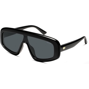 image:imageSOJOS Retro Oversized Aviator Sunglasses for Women Trendy Square Shield Sun Glasses Large Shades SJ2696Black  Grey