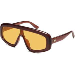 image:imageSOJOS Retro Oversized Aviator Sunglasses for Women Trendy Square Shield Sun Glasses Large Shades SJ2696Brown  Yellow