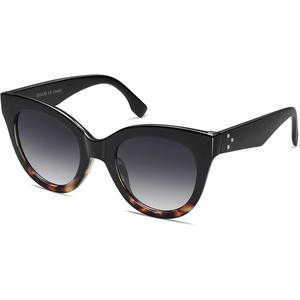 image:imageSOJOS Retro Oversized Cateye Sunglasses for Women Large Vintage Trendy Shades SJ2074BlacktortoiseGrey