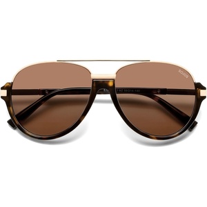 image:imageSOJOS Retro Oversized Polarized Aviator Sunglasses Women Men SJ2681  Unisex Big design UV400 protection lenses driving outdoor activitiesTortoiseBrown
