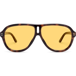 image:imageSOJOS Retro Oversized Polarized Aviator Sunglasses for Women Men 70s 80s Trendy UV400 Shades SJ2666Brown TortoiseLight Yellow Tint