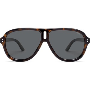 image:imageSOJOS Retro Oversized Polarized Aviator Sunglasses for Women Men 70s 80s Trendy UV400 Shades SJ2666Dark TortoiseGrey