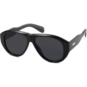 image:imageSOJOS Retro Oversized Polarized Aviator Sunglasses for Women Men Vintage 70s Style UV Protection Sunnies SJ2328BlackGrey