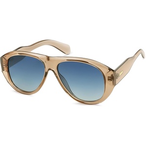 image:imageSOJOS Retro Oversized Polarized Aviator Sunglasses for Women Men Vintage 70s Style UV Protection Sunnies SJ2328Light BrownBluishgrey
