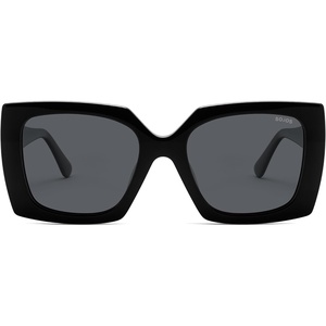 image:imageSOJOS Retro Oversized Square Acetate Sunglasses Women Polarized Trendy Ladies Shades Sun Glasses Big CrushBlackGrey