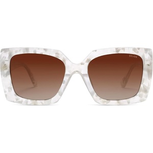 image:imageSOJOS Retro Oversized Square Acetate Sunglasses Women Polarized Trendy Ladies Shades Sun Glasses Big CrushWhiteBrown