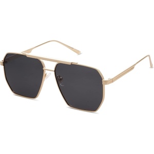 image:imageSOJOS Retro Oversized Square Polarized Sunglasses for Women Men Vintage Shades Classic Large Metal Sun GlassesGold
