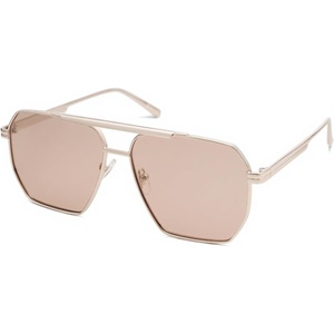 image:imageSOJOS Retro Oversized Square Polarized Sunglasses for Women Men Vintage Shades Classic Large Metal Sun GlassesLight GoldLight Brown