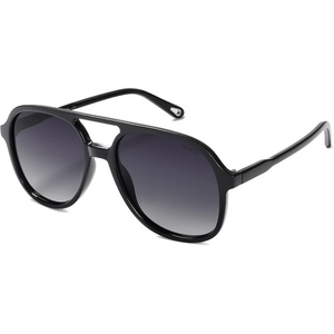 image:imageSOJOS Retro Polarized Aviator Sunglasses Womens Mens Classic 80s 90s Vintage Trendy Square Aviators SJ2174BlackGrey