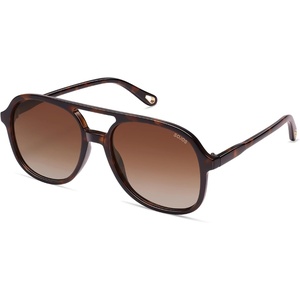 image:imageSOJOS Retro Polarized Aviator Sunglasses Womens Mens Classic 80s 90s Vintage Trendy Square Aviators SJ2174Brown TortoiseGradient Brown
