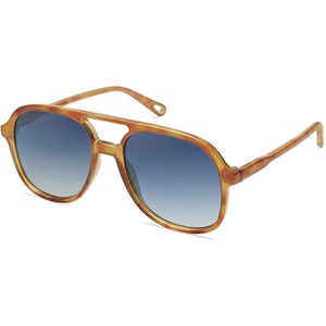 image:imageSOJOS Retro Polarized Aviator Sunglasses Womens Mens Classic 80s 90s Vintage Trendy Square Aviators SJ2174Caramel TortoiseGradient Grey