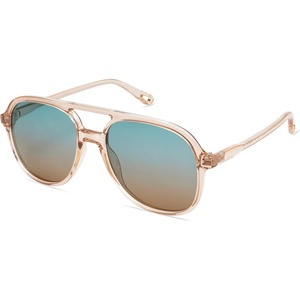 image:imageSOJOS Retro Polarized Aviator Sunglasses Womens Mens Classic 80s 90s Vintage Trendy Square Aviators SJ2174Clear BrownGreen Gradient Brown