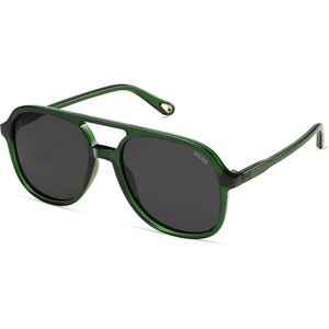 image:imageSOJOS Retro Polarized Aviator Sunglasses Womens Mens Classic 80s 90s Vintage Trendy Square Aviators SJ2174Dark GreenGrey
