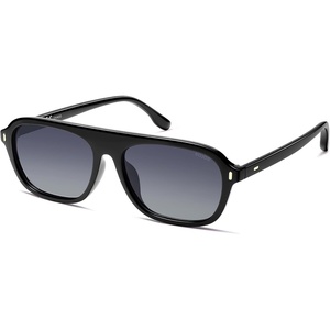 image:imageSOJOS Retro Polarized Aviator Sunglasses Womens MensTrendy Rectangle 70s UV400 Shades Sun Glasses SJ2712BlackGrey Grading
