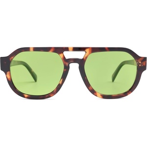 image:imageSOJOS Retro Polarized Aviator Sunglasses Womens Vintage Shades Trendy Stylish Sunnies SJ2343Tortoise  Green Lens