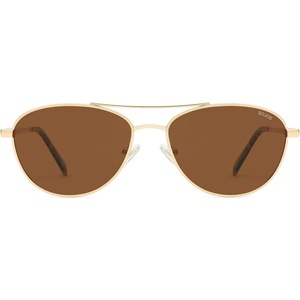 image:imageSOJOS Retro Polarized Aviator Sunglasses for Women Men Vintage 70s Style UV Protection Womens Mens Sun Glasses SJ1265GoldBrown