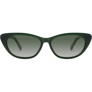 image:imageSOJOS Retro Polarized Cat Eye Sunglasses for Women Narrow Vintage Shades Trendy Sunnies SJ2396Milky GreenGreen