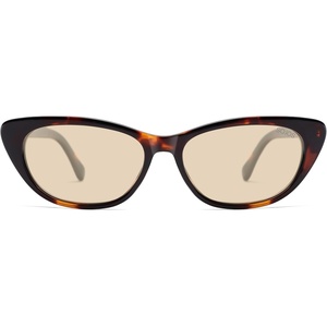 image:imageSOJOS Retro Polarized Cat Eye Sunglasses for Women Narrow Vintage Shades Trendy Sunnies SJ2396TortoiseVery Light Brown