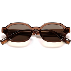 image:imageSOJOS Retro Polarized Hexagon Sunglasses for Women Men UV400 Trendy Rectangle 70s 80s 90s Shades SJ2389Brown