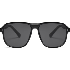 image:imageSOJOS Retro Polarized Hexagonal Aviator Sunglasses Womens Mens Trendy Rectangle UV400 Shades SJ2398BlackGrey