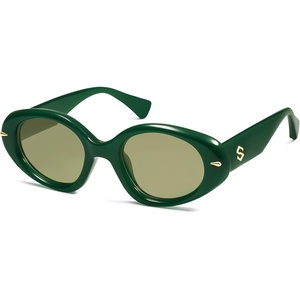 image:imageSOJOS Retro Polarized Large Oval Sunglasses Womens Mens Trendy UV400 Sun Glasses 80s 90s Shades SJ2365Light Green