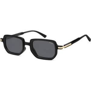 image:imageSOJOS Retro Polarized Rectangle 70s Sunglasses for Women MenTrendy Hexagon 80s 90s Shades SJ2625Black Frame Grey Lens