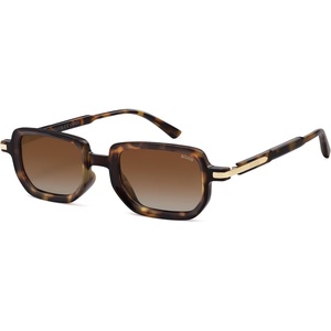 image:imageSOJOS Retro Polarized Rectangle 70s Sunglasses for Women MenTrendy Hexagon 80s 90s Shades SJ2625Tortoise Frame Brown Grading Lens