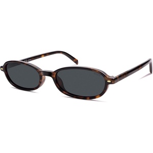 image:imageSOJOS Retro Polarized Rectangle Oval Sunglasses for Women MenTrendy Petite Shades Skinny Rim UV400 Protected SJ2668Demi