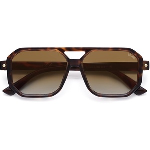 image:imageSOJOS Retro Polarized Square Aviator Sunglasses for Women Men Vintage 70s UV400 Protection Shade SJ2609Tortoise Brown Grading Lens