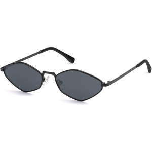 image:imageSOJOS Retro Polarized Sunglasses Womens Mens Vintage Narrow Irregular Shades UV400 SJ1233Matte Black  Grey Lens