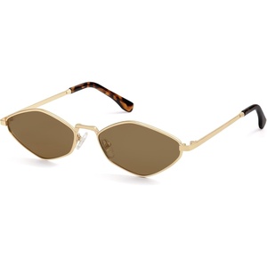 image:imageSOJOS Retro Polarized Sunglasses Womens Mens Vintage Narrow Irregular Shades UV400 SJ1233Shiny Gold  Brown Lens