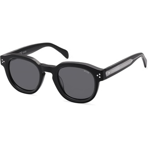 image:imageSOJOS Retro Polarized Sunglasses for Women Men Classic Round Acetate Frame UV Protection Shades SJ3111BlackGrey