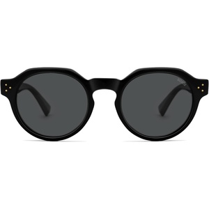 image:imageSOJOS Retro Polarized Sunglasses for Women MenVintage Round Sun Glasses 90s Shades UV400 Protection SJ2623Shiny BlackGrey