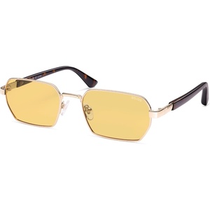 image:imageSOJOS Retro Rectangle Polarized 90s Sunglasses for Women MenTrendy Narrow Hexagon Square Shades SJ1270Gold Frame Yellow Lens